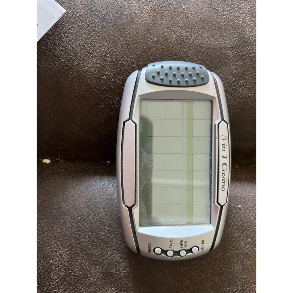 Radio Shack 3 in 1 Poker Slot Blackjack Electronic Handheld Game With Pen